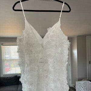 White Floral Mini Dress